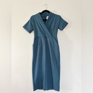 Blue formal work dress in small